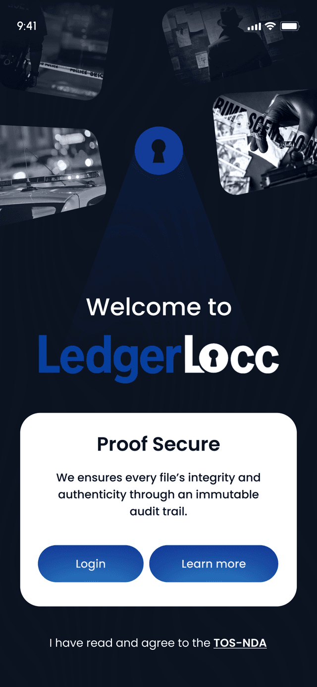 LedgerLocc — Welcome Screen